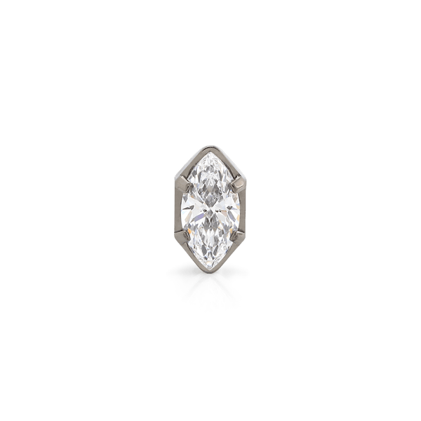 Marquise Prong - Faceted - Titanium