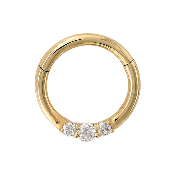 Triple Diamond Hinged Ring