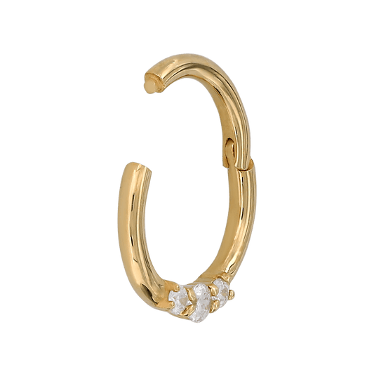 Triple Diamond Hinged Ring