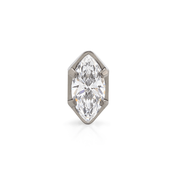 Marquise Prong - Faceted - Titanium
