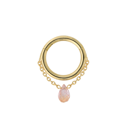 Sapphire Briolette Chained Easy Ring