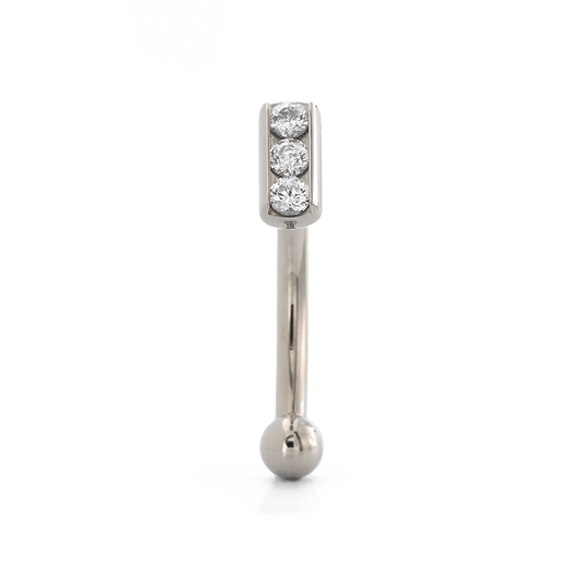 3 Gem Top Down Navel Curve