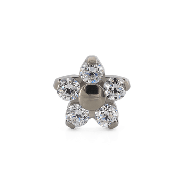 Flower - White CZ