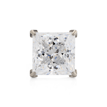 Prong-Set Princess Cut Gem