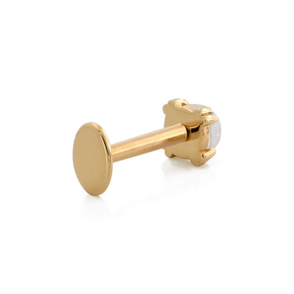Prong-set Round Gem - Gold