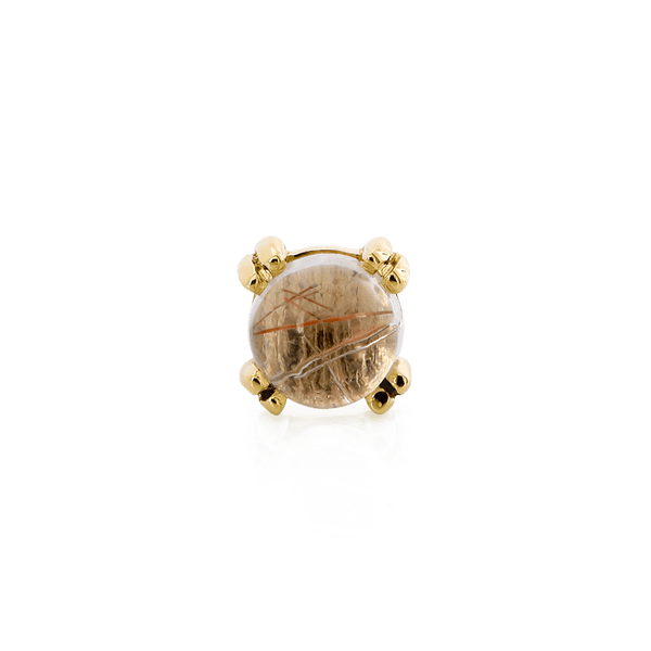 Prong-set Round Gem - Gold