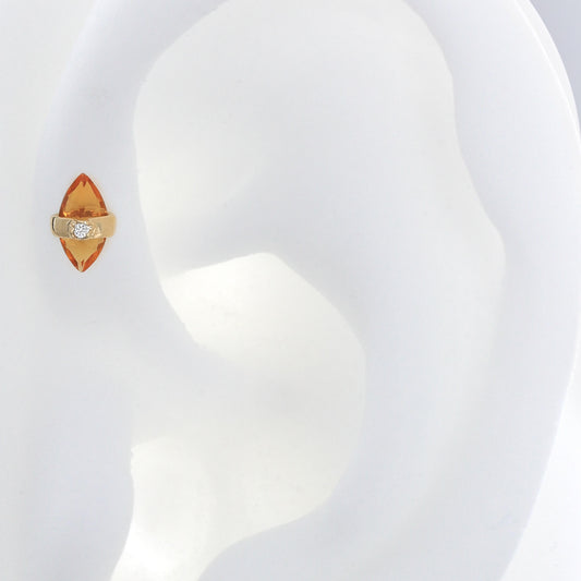 Crystalized w/ DIA - Citrine