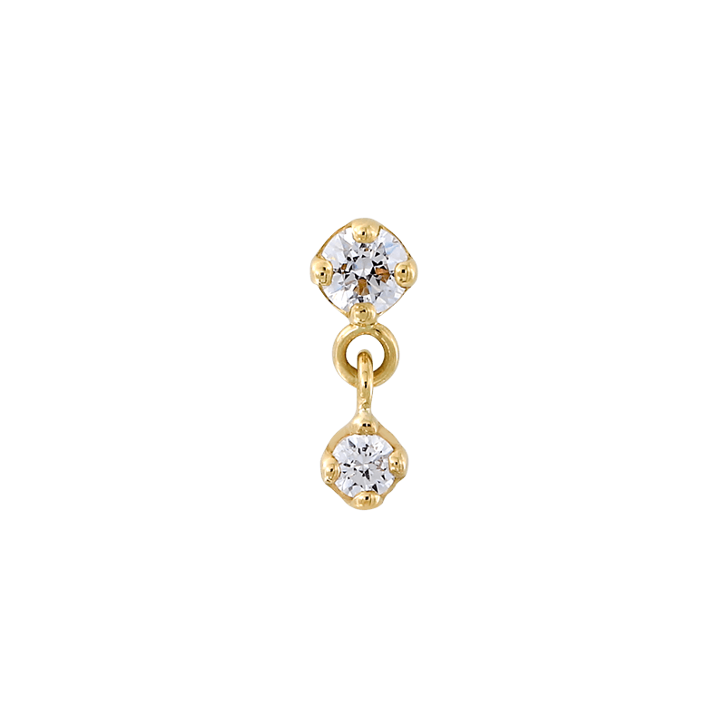 アクセサリー STRONG IRIS EARRINGS ours Duet-Yellow-Gold-white-cz-
