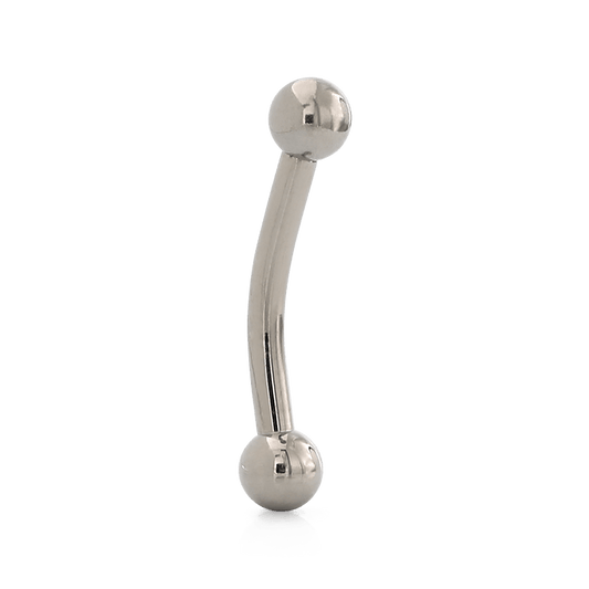 Fixed Ball Curved Barbell - Titanium