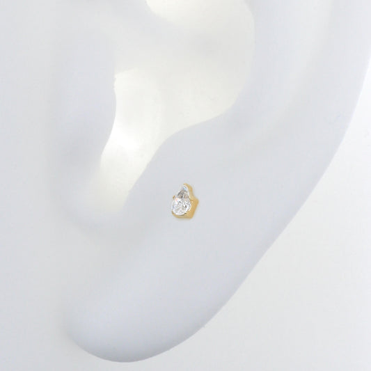 Pear Gemstone- Gold - 18k