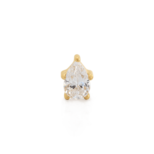 Pear Gemstone- Gold - 18k