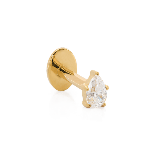 Pear Gemstone- Gold - 18k