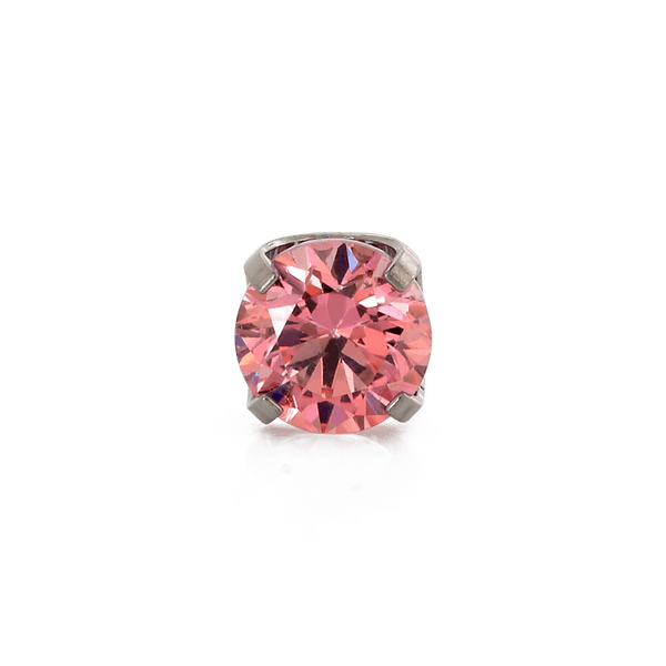 Prong Gem - Pink CZ – IRIS Studios Prong Gem - Pink CZ – IRIS Studios