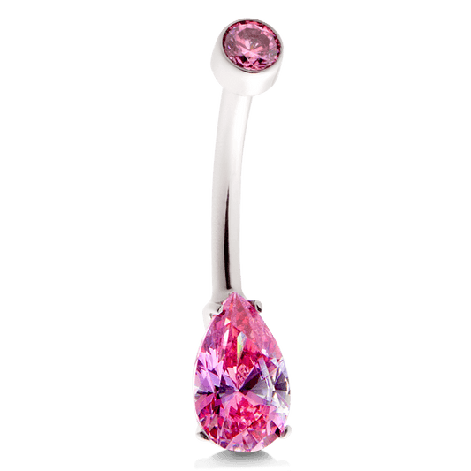 Pear Navel Curve - Pink CZ