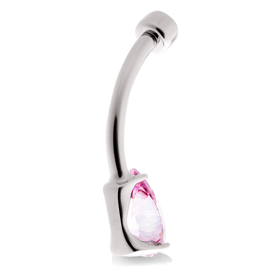 Pear Navel Curve - Pink CZ