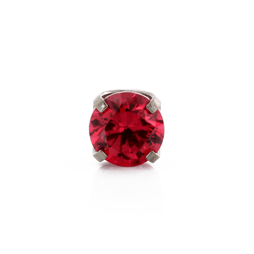 Prong Gem - Ruby CZ