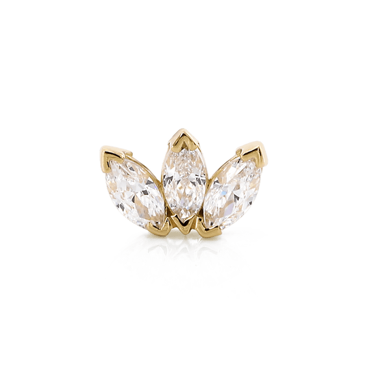 Triple Marquise Fan - 14k