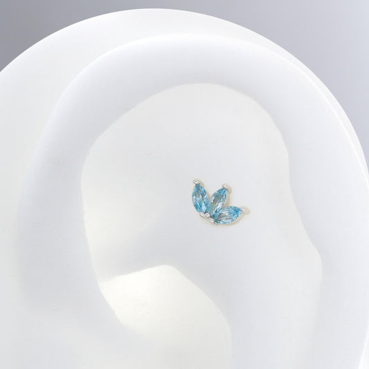 Triple Marquise with Stone