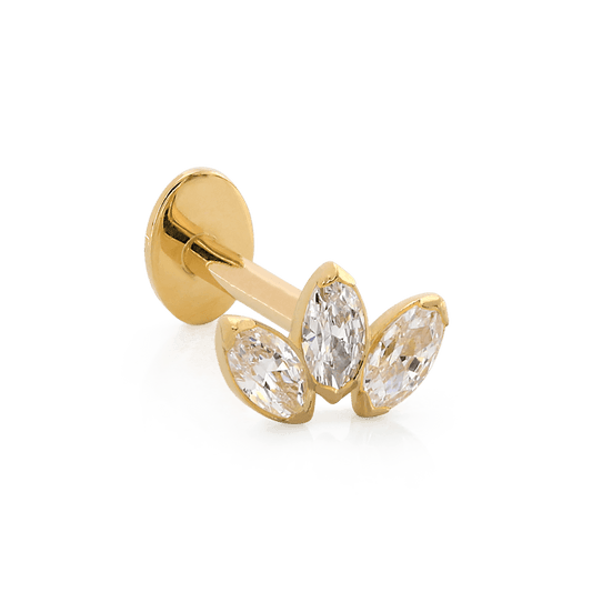 Triple Marquise Fan Mini - Gold - 18k