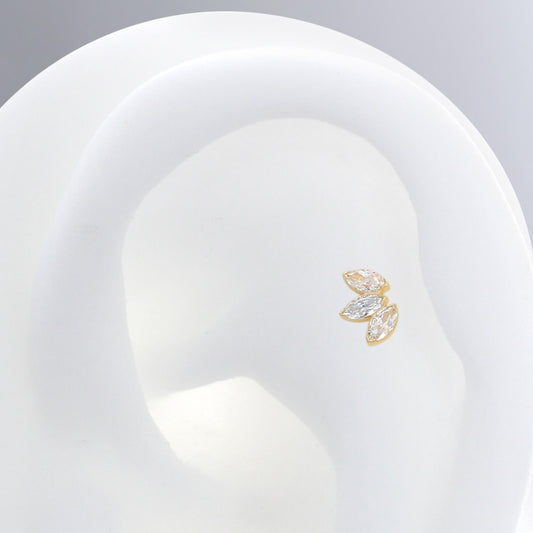 Triple Marquise Fan Mini - Gold - 18k