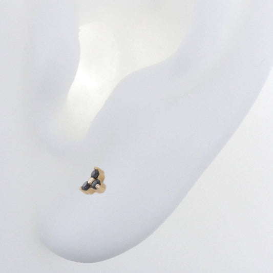 Tri Prong Cluster - Black CZ