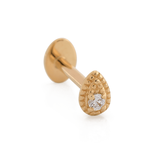 Beaded Drop with Gem