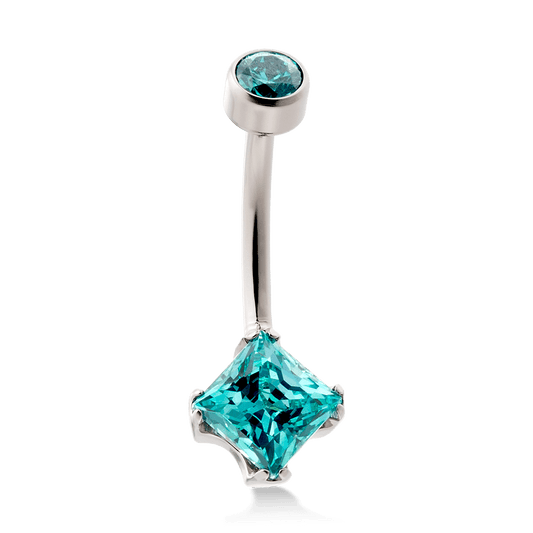 Princess Cut Navel Curve - Mint Green