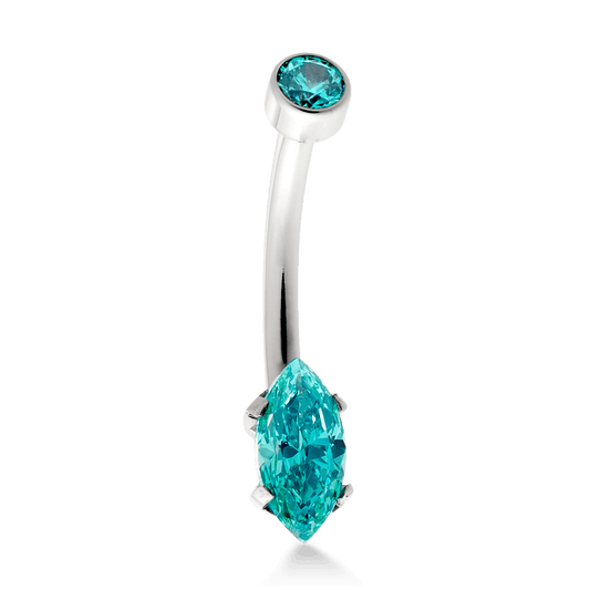 Marquise Navel Curve - Mint Green