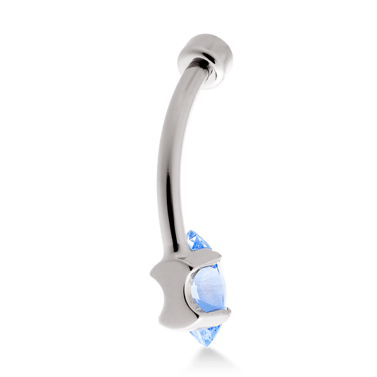 Marquise Navel Curve - Arctic Blue