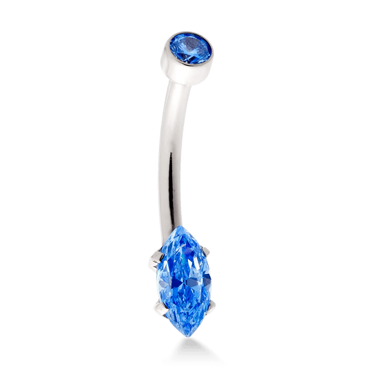 Marquise Navel Curve - Arctic Blue