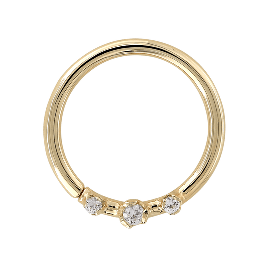 Everythingness Seam Ring - Forward Facing - White Sapphires