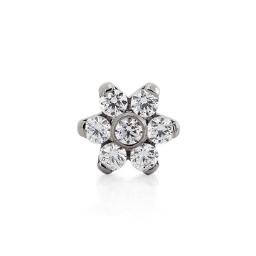 7 Stone Titanium Flower - Threaded