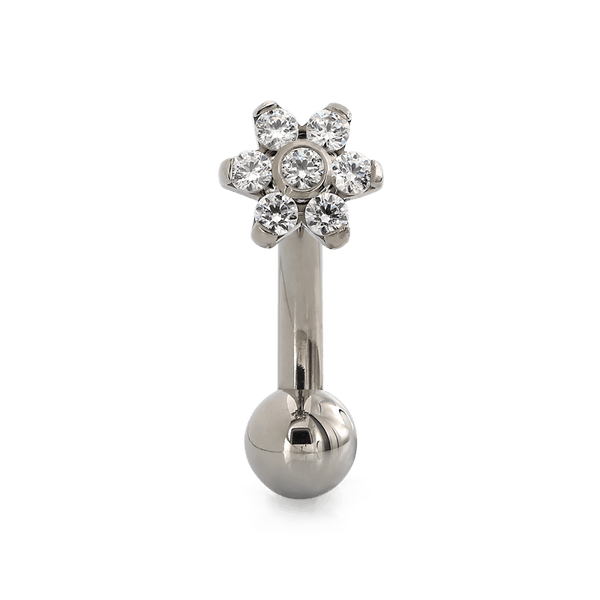 7 Stone Titanium Flower - Threaded