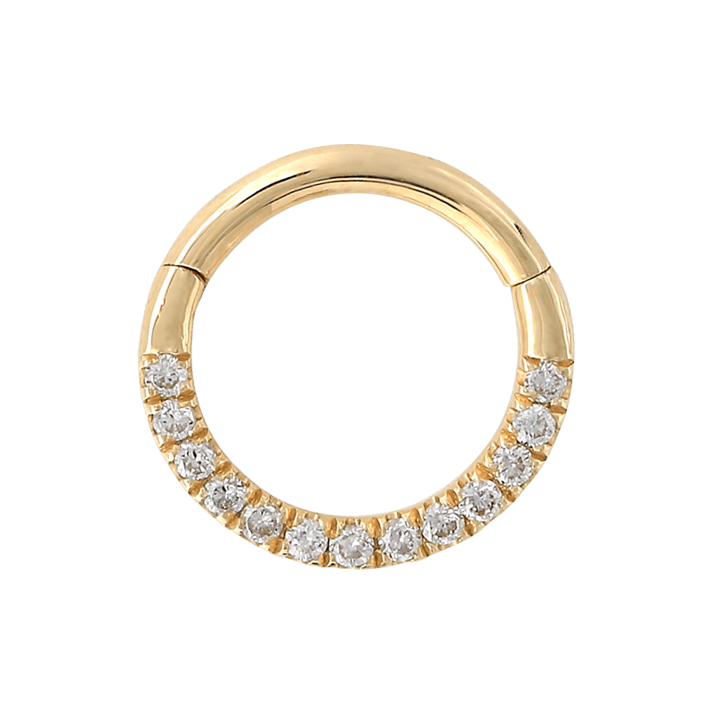 ◆STONEHENgE◆ 14K Diamond Piercing M0798D Single 14K White-Yellow Gold Bujukan Diamond Cut Pendant Necklace