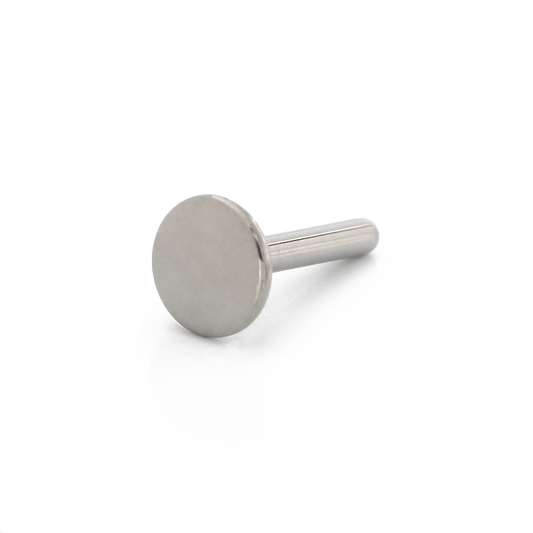 18g Large Disk Threadless Post - Titanium
