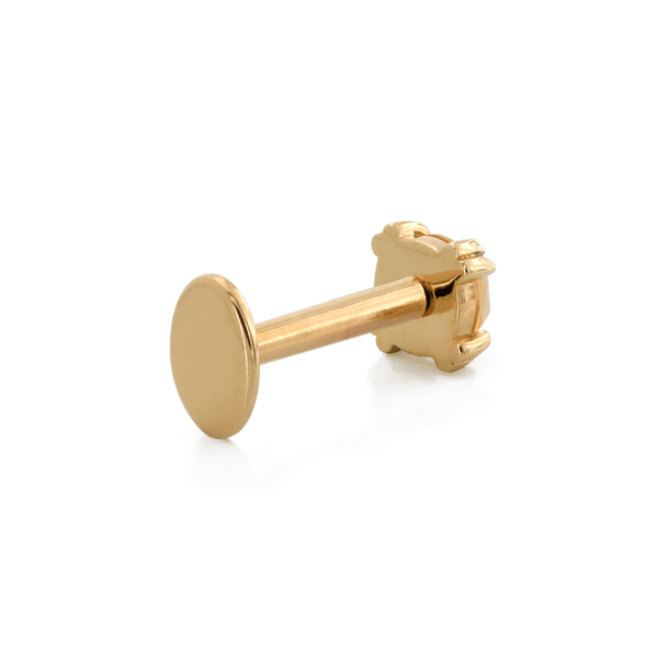 Prong-set Round Gem - Gold