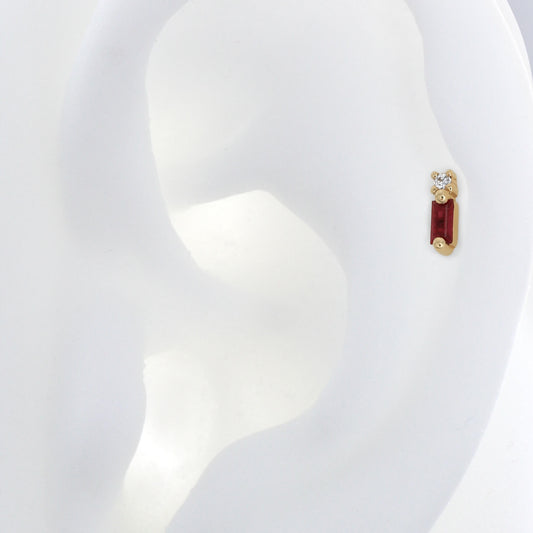 Shooting Baguette Gemstone - Ruby