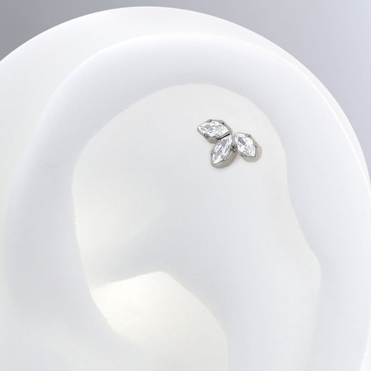 Triple Marquise Fan - Titanium