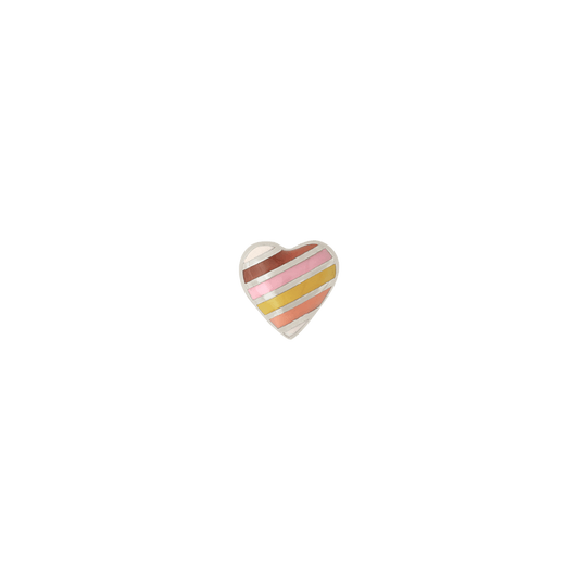 pleasing tan Palette Pals Ticker yellow gold stripes earring earlobe nostril nose lip philtrum snake bites cartilage helix conch flat art fashion style body jewelry pupil hall IRIS PIERCING STUDIOS white gold