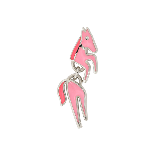white gold pink Yellow Gold Tail Warm 63113980  horse dangle earring earlobe cartilage nostril helix body jewelry fashion style Pupil Hall IRIS PIERCING STUDIOS