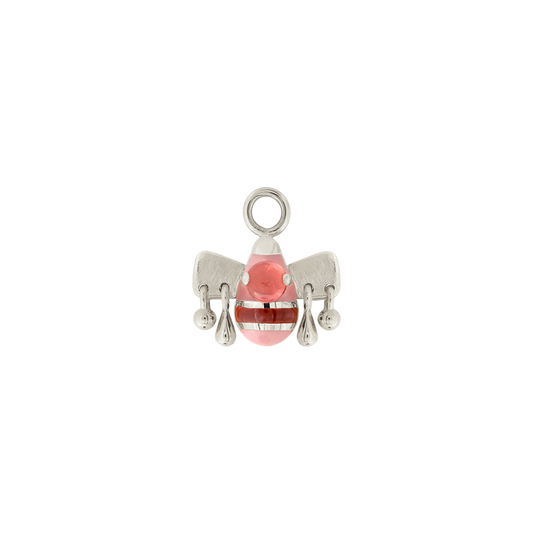 white gold red sapphire colorway petal charm body jewelry bee cute art fashion dangles earring earlobe cartilage helix conch Pupil Hall IRIS PIERCING STUDIOS 100 club