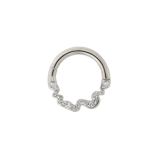 white gold silver glittz either way toned hoop ring nostril septum earring nose earlobe art style fashion Pupil Hall IRIS PIERCING STUDIOS