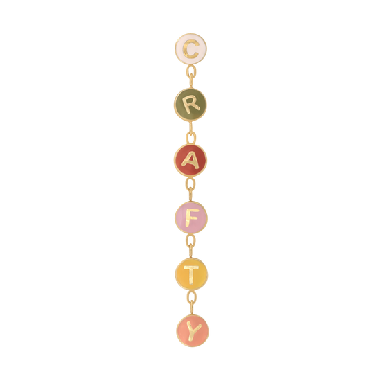 Crafty End mouthful pleasing tan chain dangle pin end style fashion art body jewelry earring earlobe helix cartilage Pupil Hall IRIS PIERCING STUDIOS