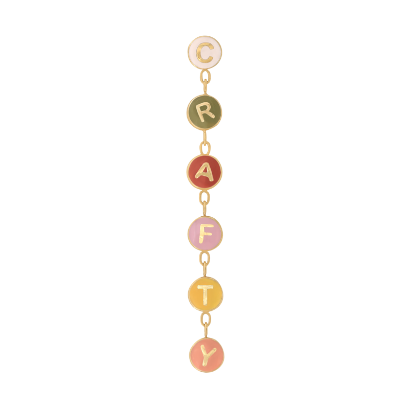 Crafty End mouthful pleasing tan chain dangle pin end style fashion art body jewelry earring earlobe helix cartilage Pupil Hall IRIS PIERCING STUDIOS
