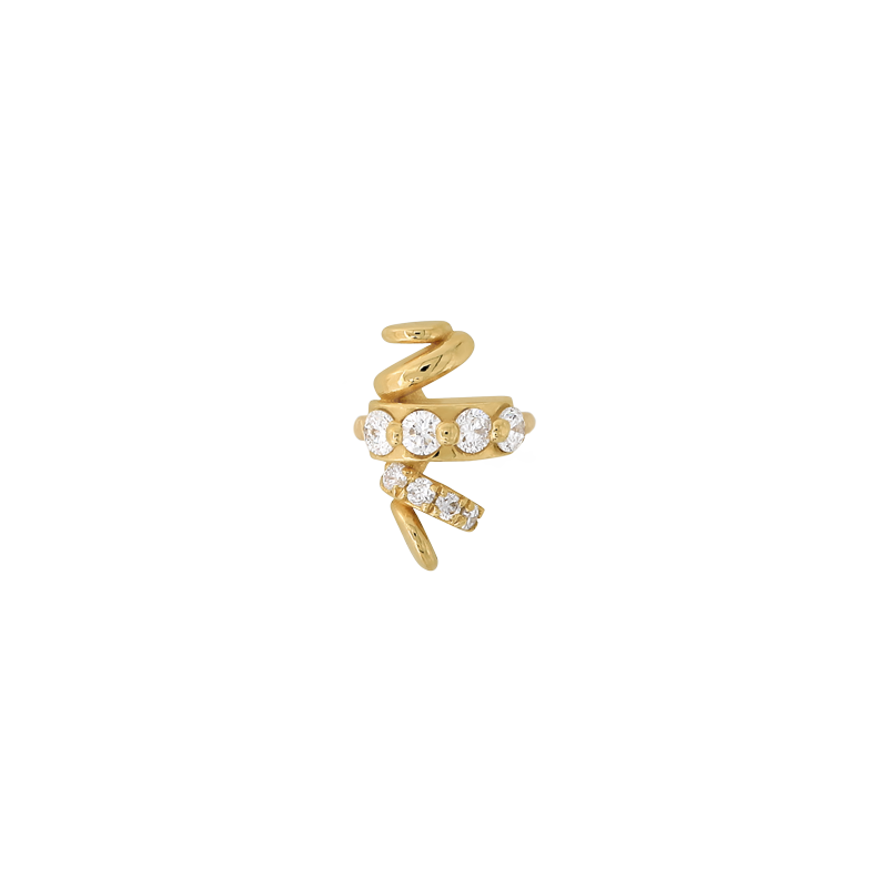 Every Which Way White DIA MID pin style fashion art body jewelry earring earlobe lip philtrum cartilage nose nostril conch helix tragus gemstones Pupil Hall IRIS PIERCING STUDIOS