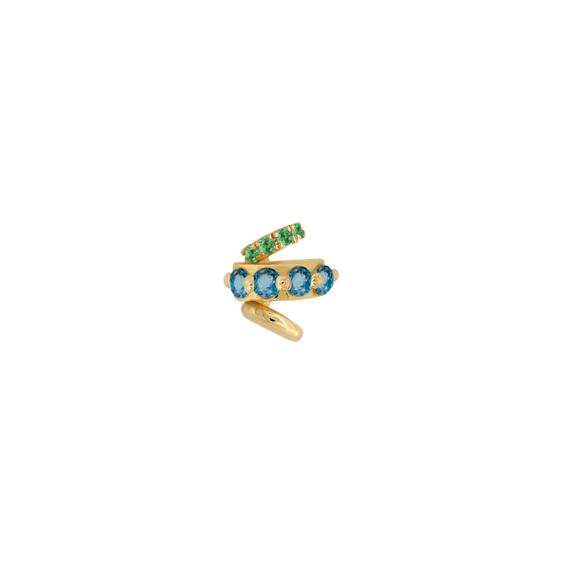 Every Which Way Blue DIA and Tsavorite BITTY pin style fashion art body jewelry earring earlobe lip philtrum cartilage nose nostril conch helix tragus gemstones Pupil Hall IRIS PIERCING STUDIOS