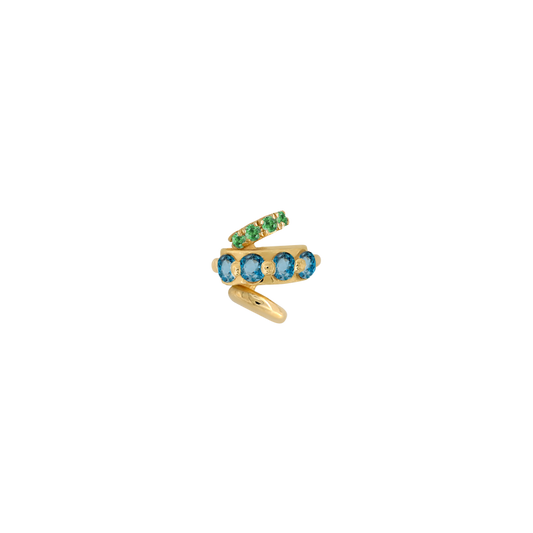 Every Which Way Blue DIA and Tsavorite BITTY pin style fashion art body jewelry earring earlobe lip philtrum cartilage nose nostril conch helix tragus gemstones Pupil Hall IRIS PIERCING STUDIOS
