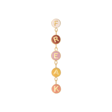 FREAK END mouthful pleasing tan chain dangle pin end style fashion art body jewelry earring earlobe helix cartilage Pupil Hall IRIS PIERCING STUDIOS