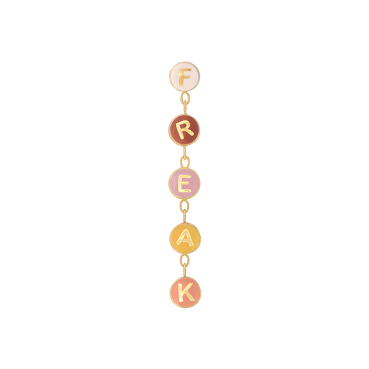 FREAK END mouthful pleasing tan chain dangle pin end style fashion art body jewelry earring earlobe helix cartilage Pupil Hall IRIS PIERCING STUDIOS