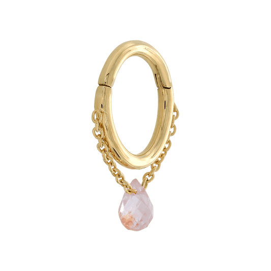 Sapphire Briolette Chained Easy Ring